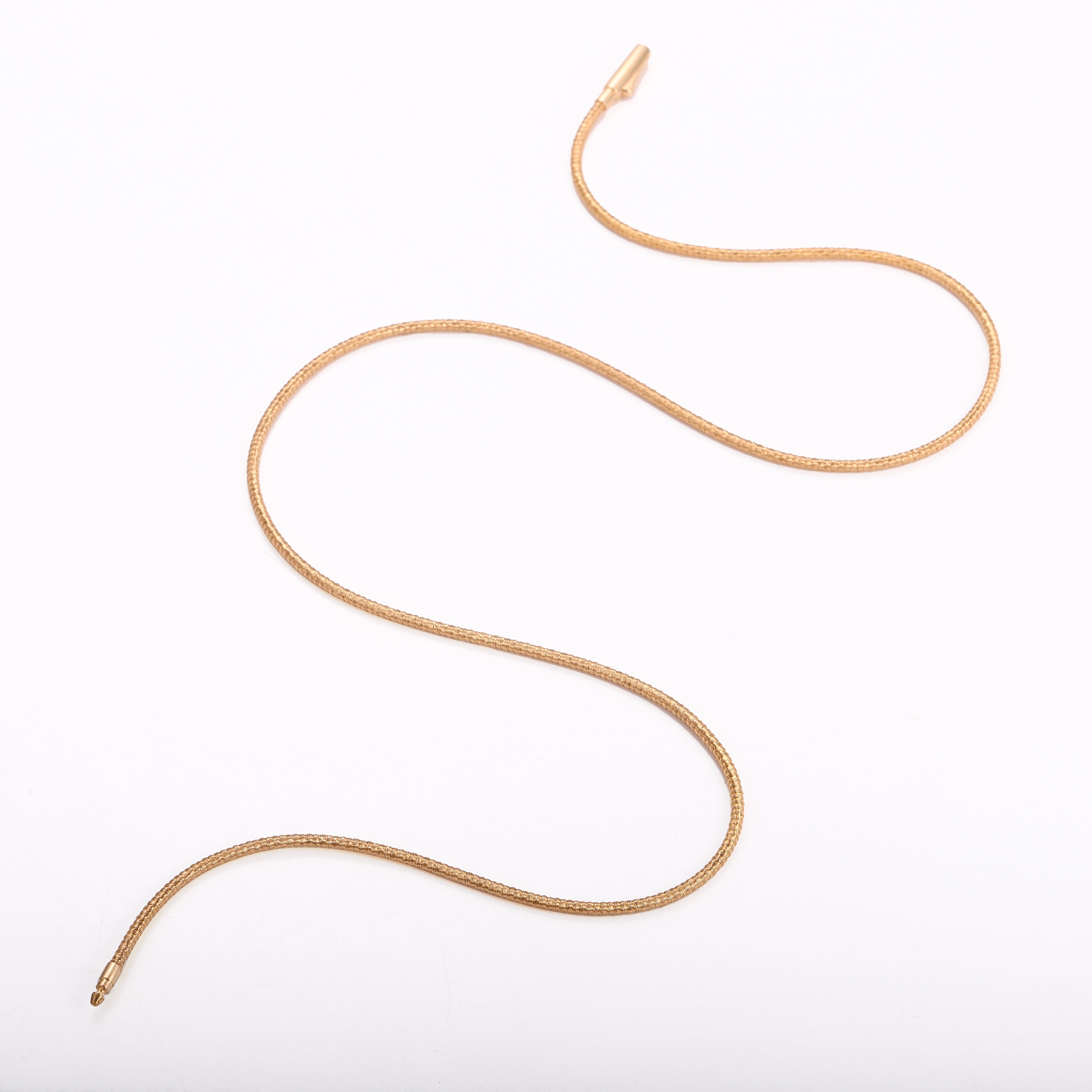 18K Yellow Gold Minimalist Contoured Comfort Chain