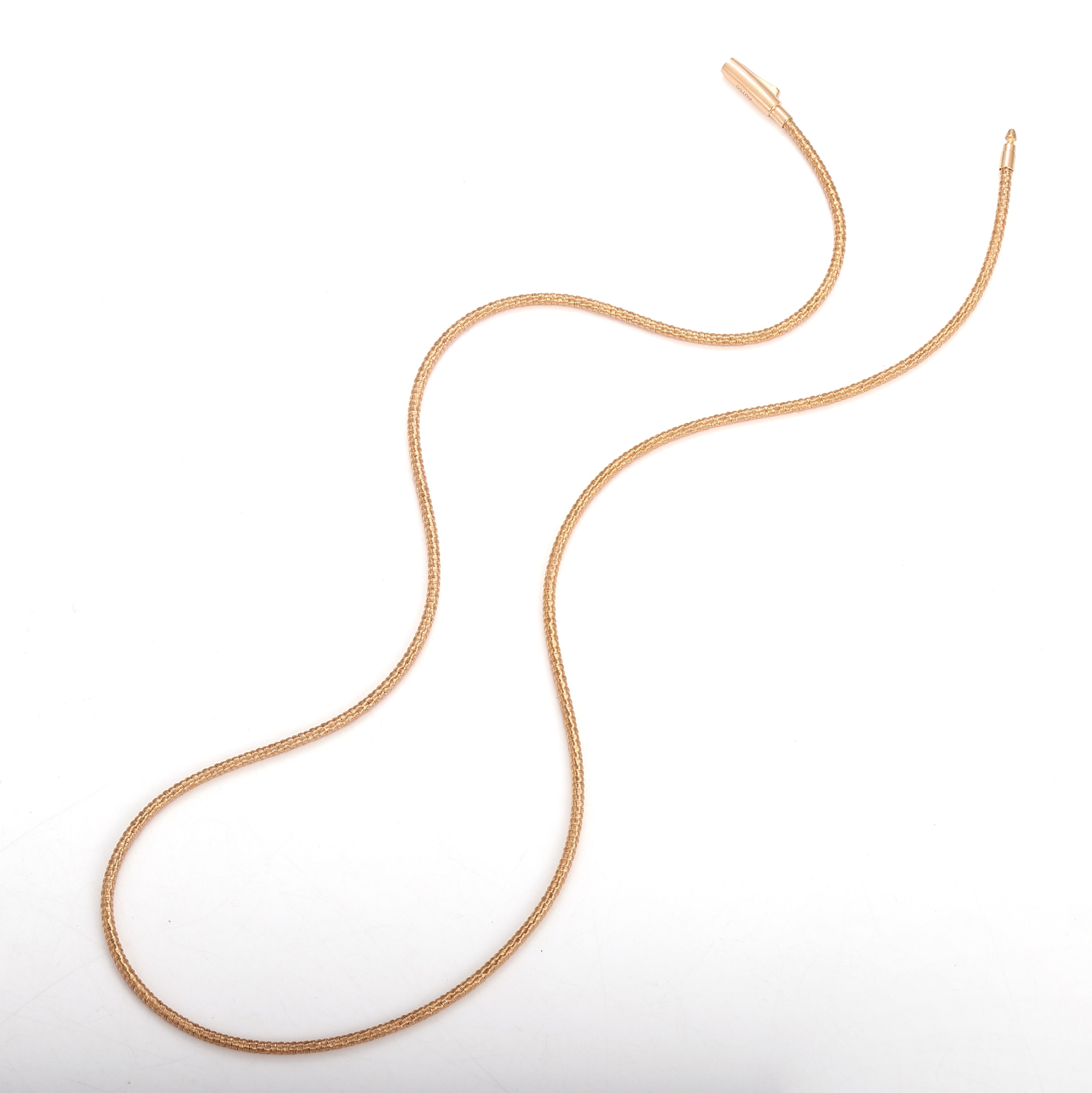 18K Yellow Gold Minimalist Contoured Comfort Chain