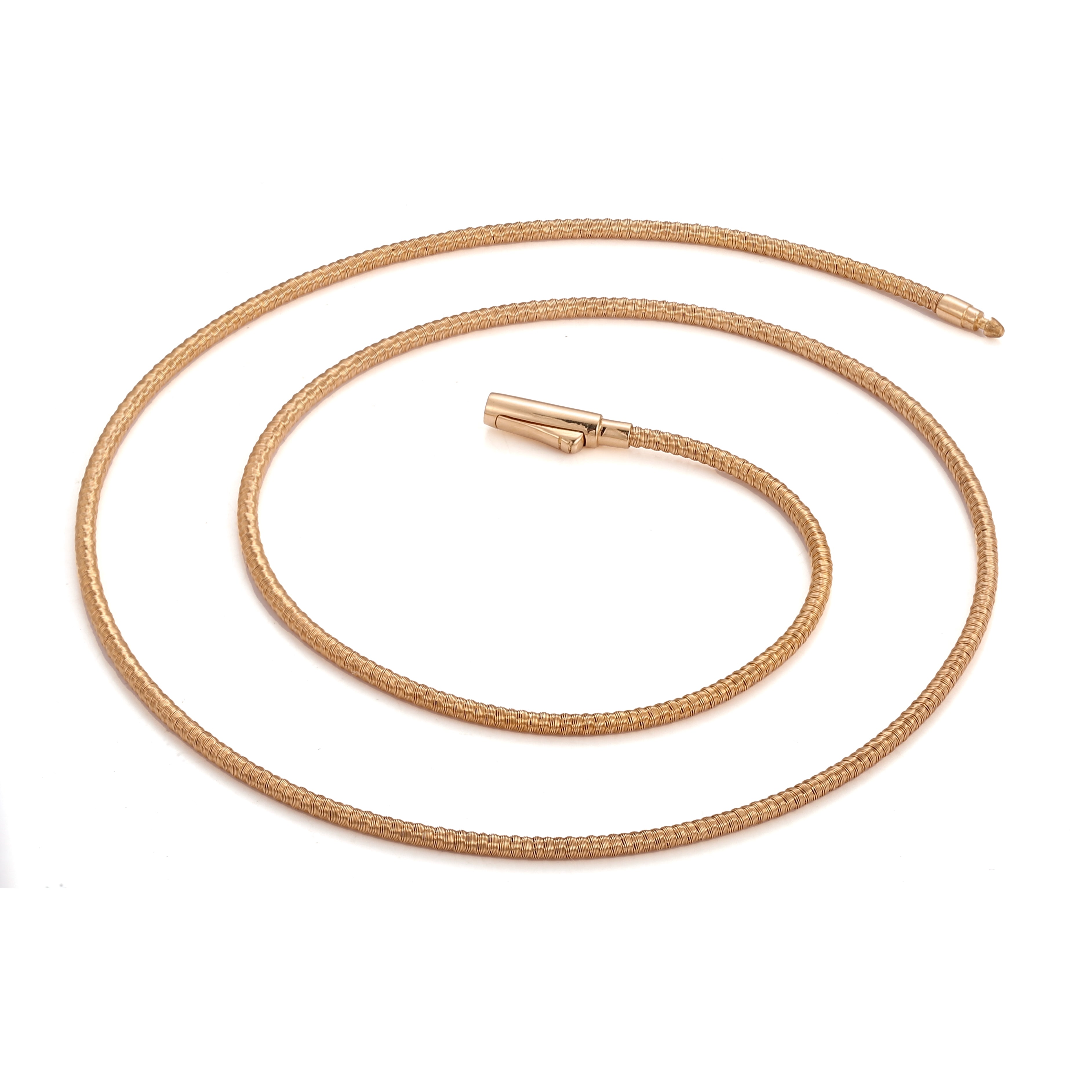 18K Yellow Gold Minimalist Contoured Comfort Chain