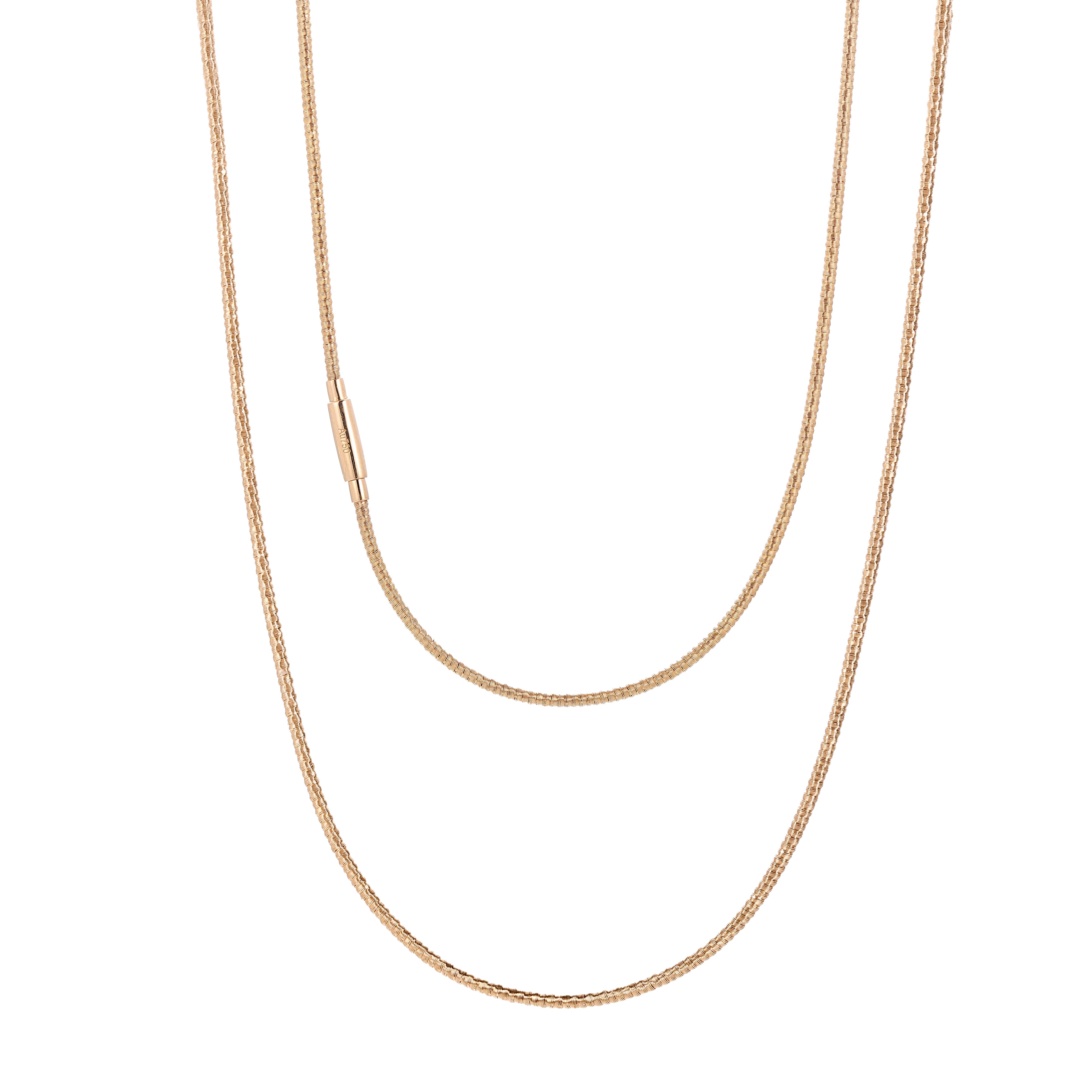 18K Yellow Gold Minimalist Contoured Comfort Chain