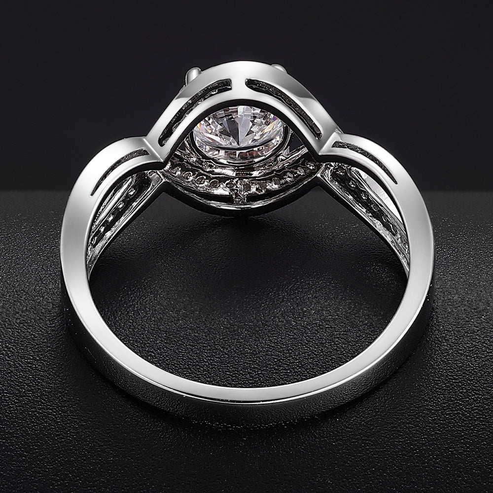 Exquisite 1.09CT Twisted Shank Lab-Grown Diamond Ring