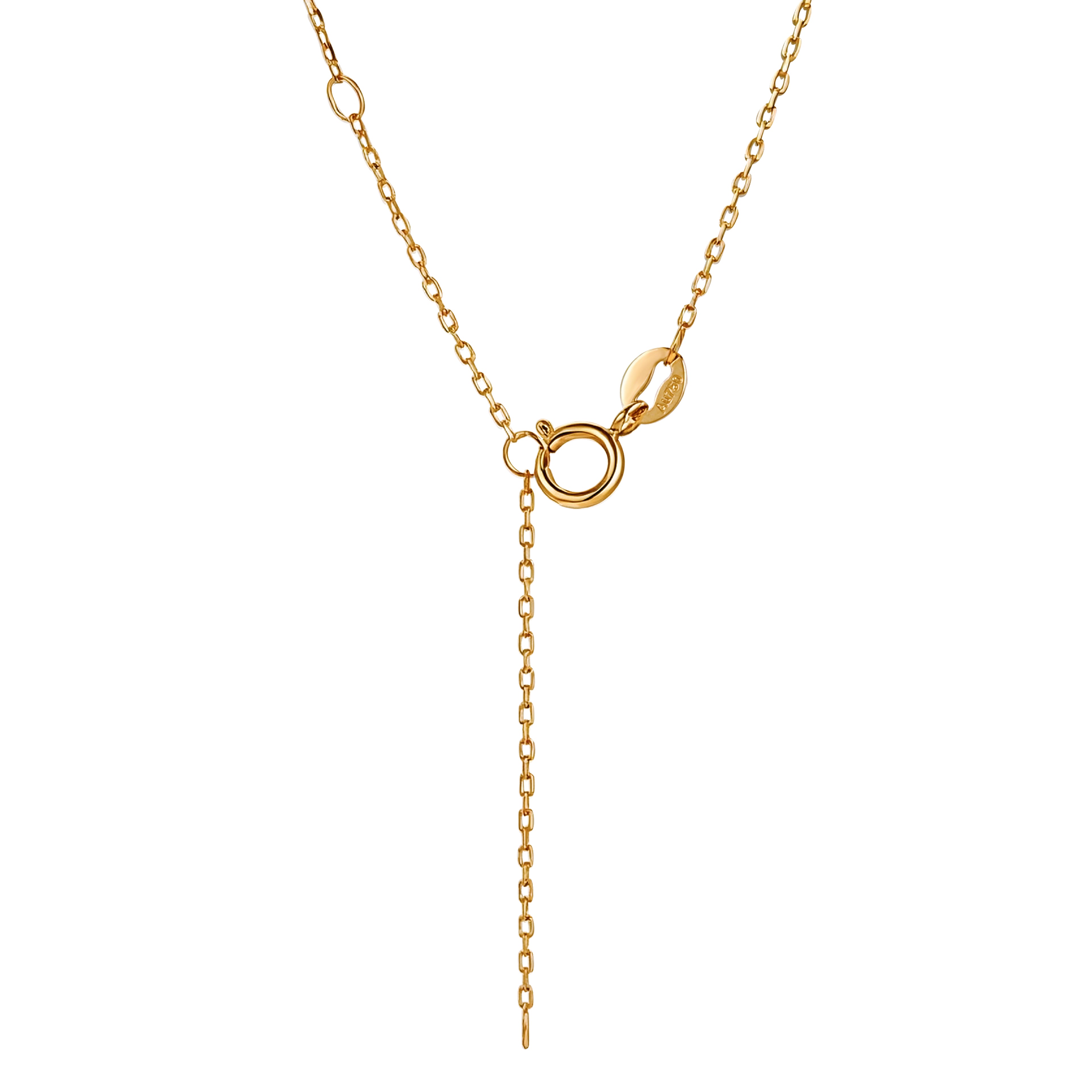 Golden Bubble Pendant in 18Kt Gold set with 1Ct Round Solitaire Lab Diamond (Pendant Only)