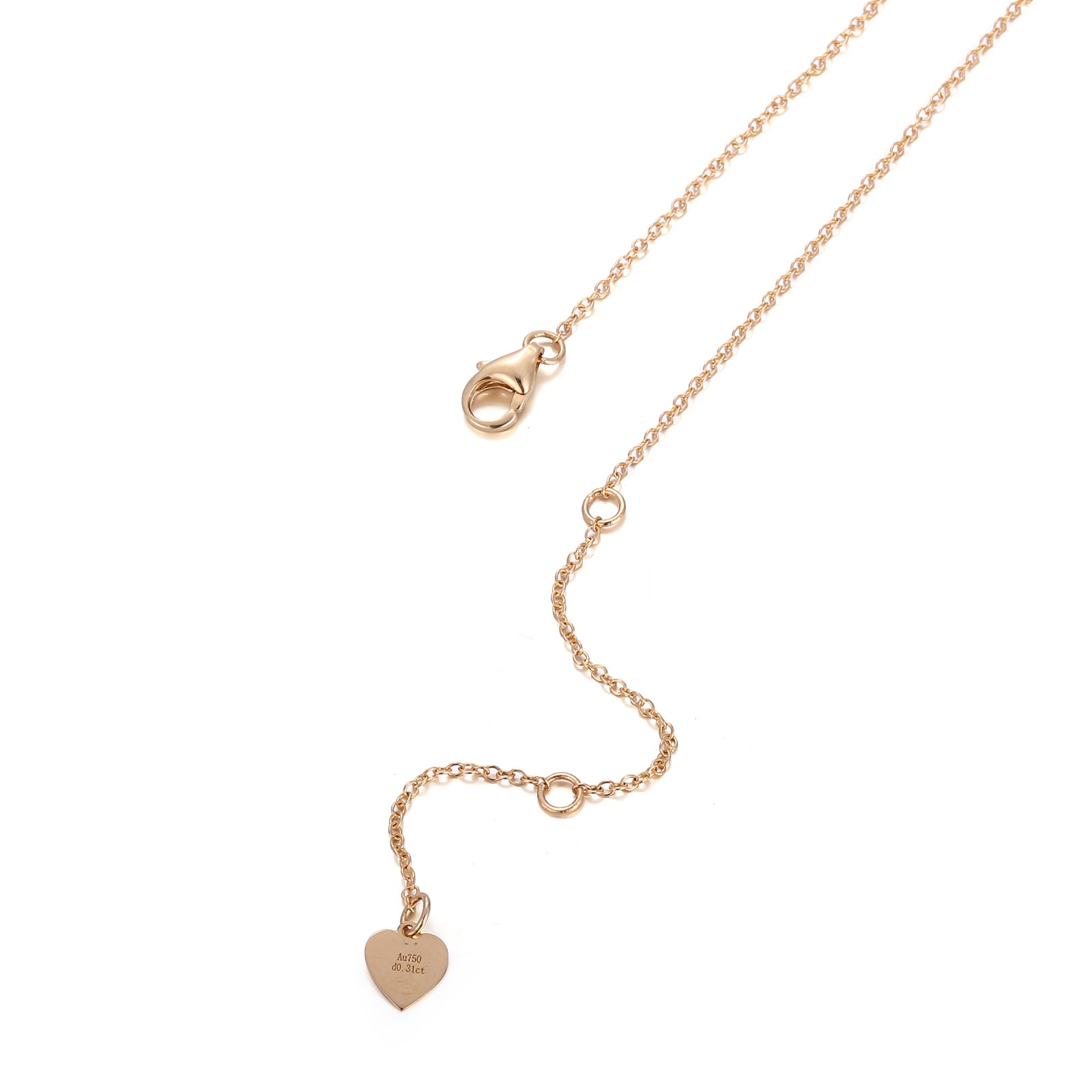 Smile Necklace | 18K Yellow Gold Crescent with 0.31ctw Scattered Lab Diamond Accents