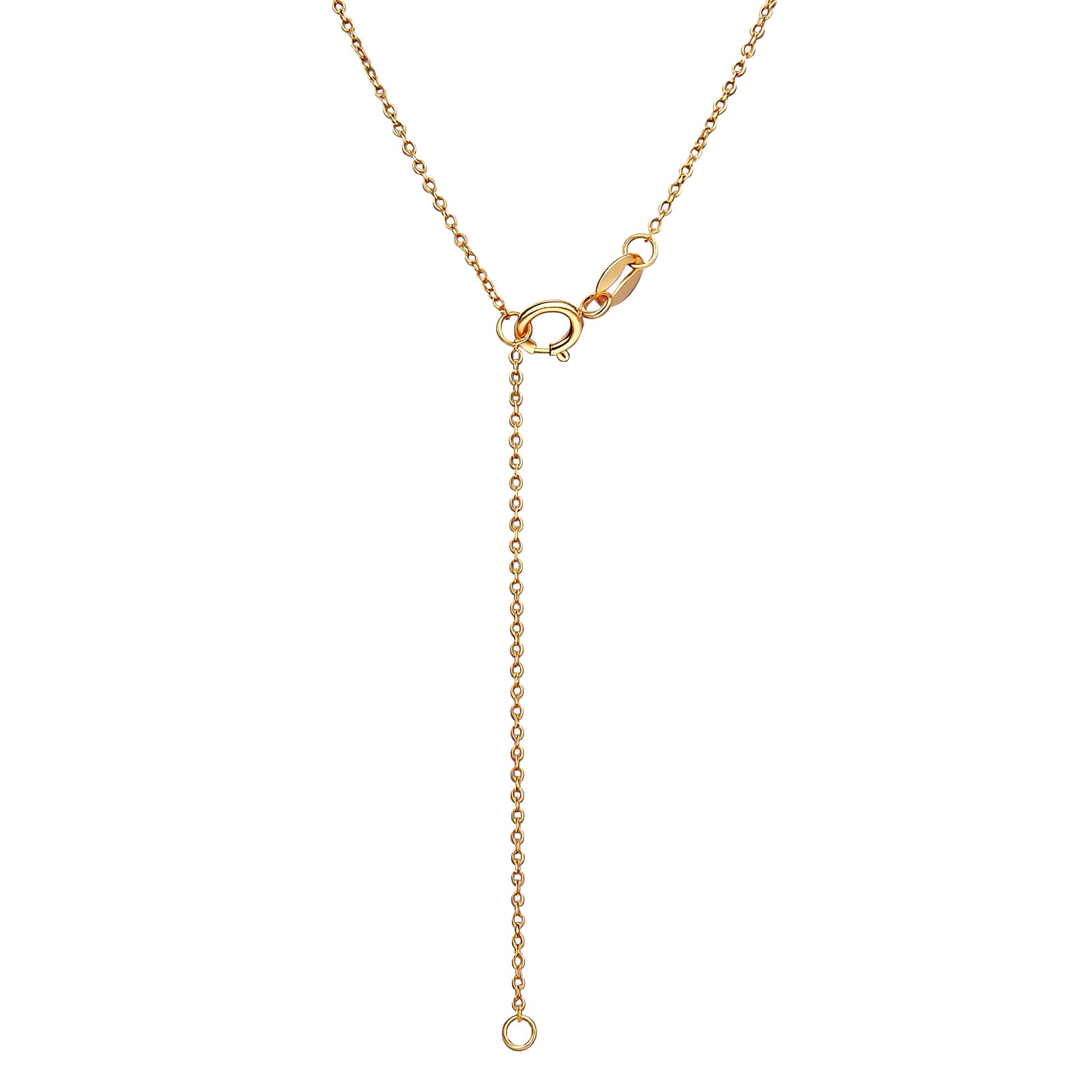 Aureate Solitaire Pendant Necklace | 1ct Round Lab Diamond Pendant Necklace in 18K Yellow Gold