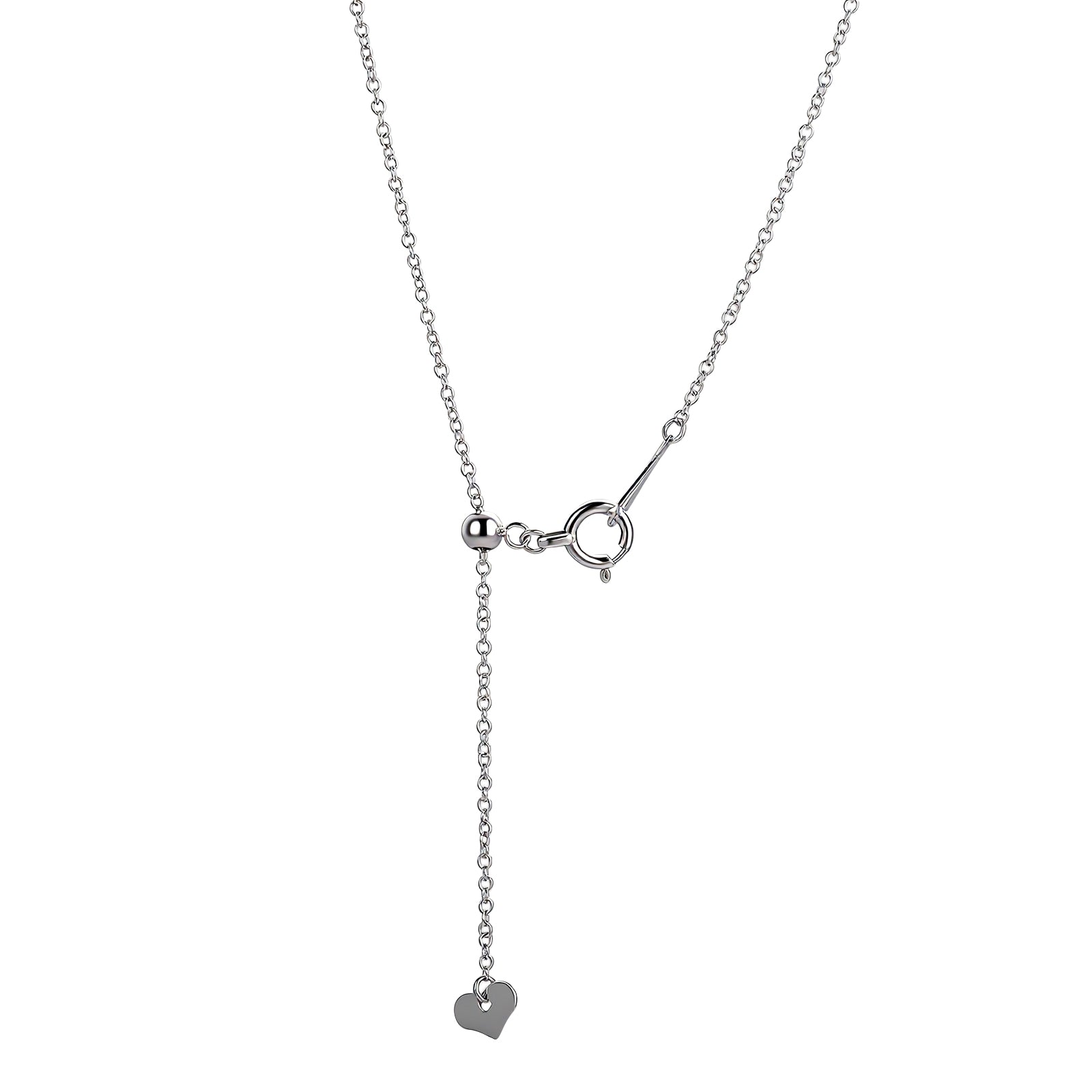 Diamond Solitaire Pendant Necklace | 1ctw Oval Lab Diamond in 18K White Gold