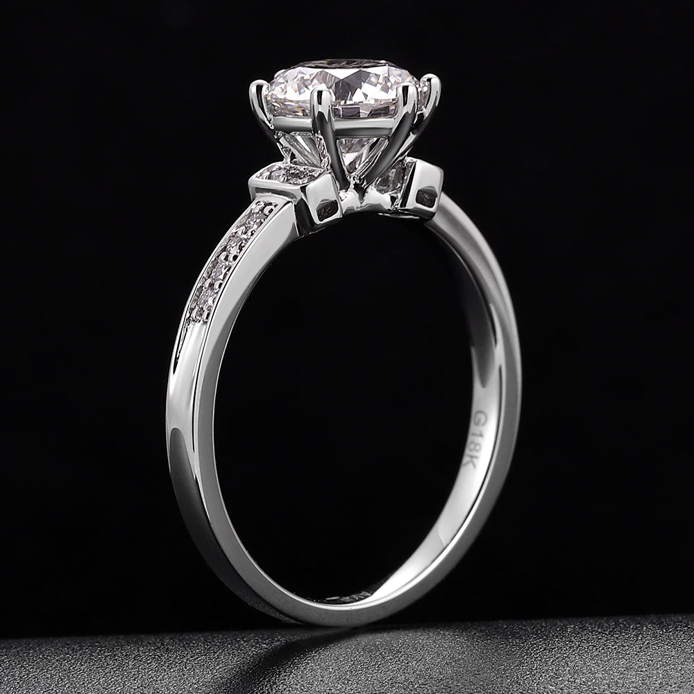 Stunning 1.30 Ct Round Solitaire White Gold Ring