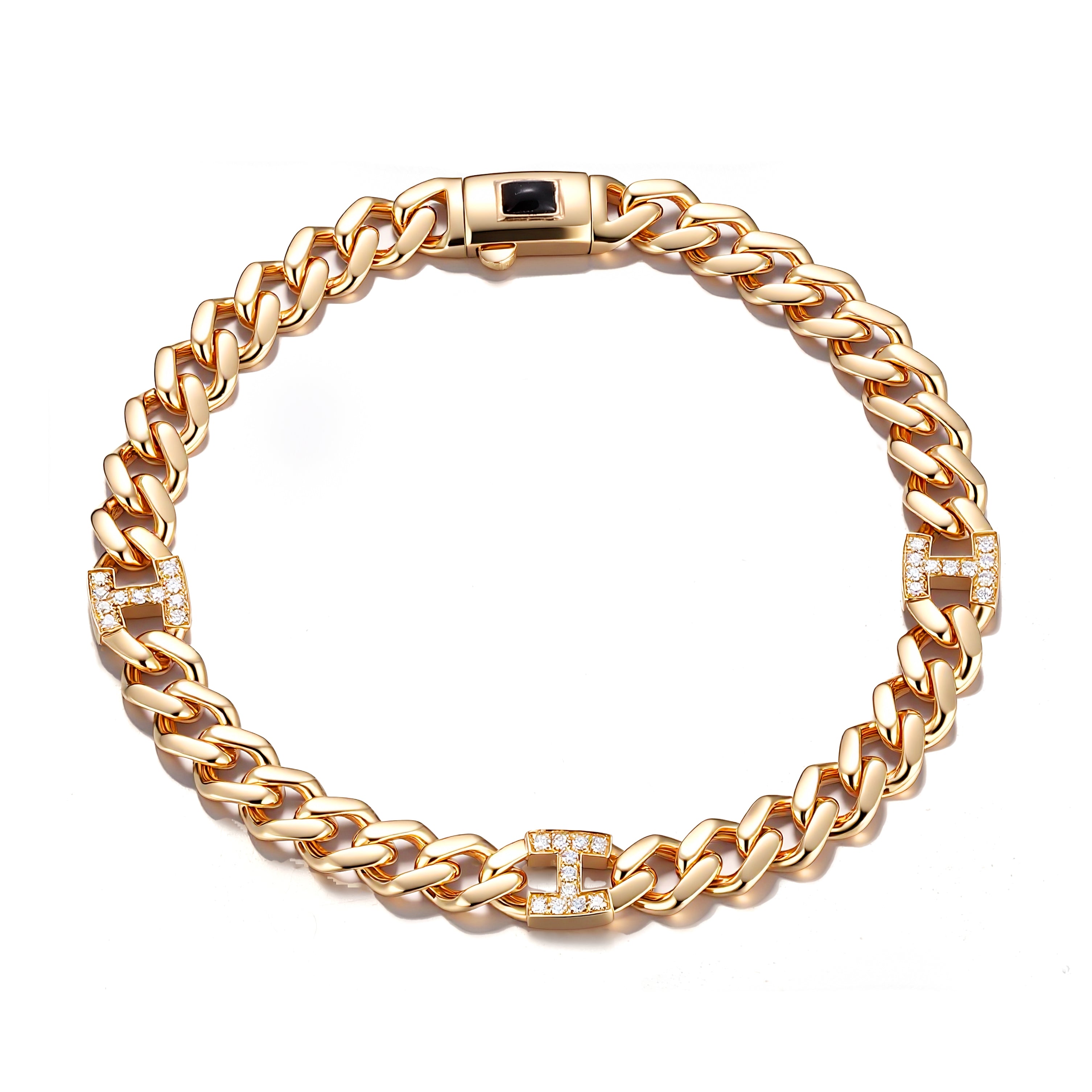 Monaco Lab Diamond Link H-Bracelet