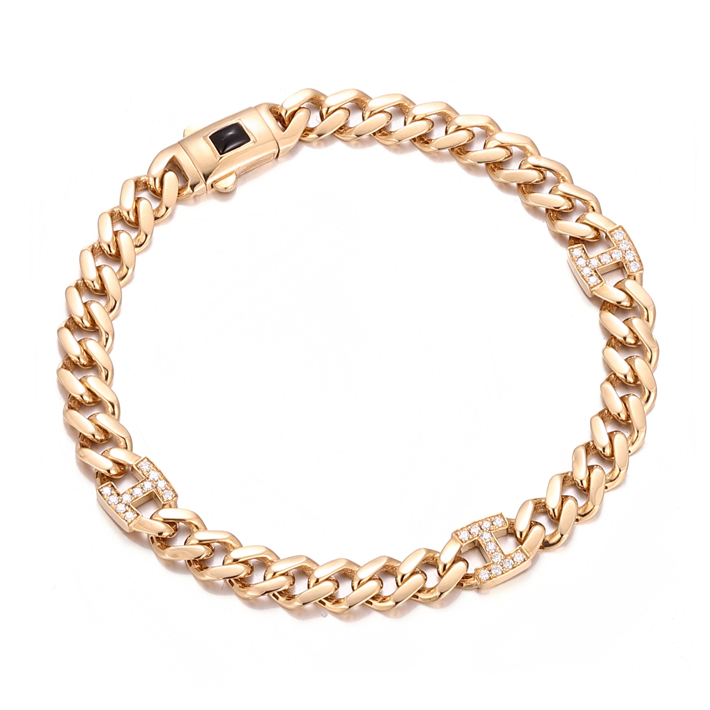 Monaco Lab Diamond Link H-Bracelet