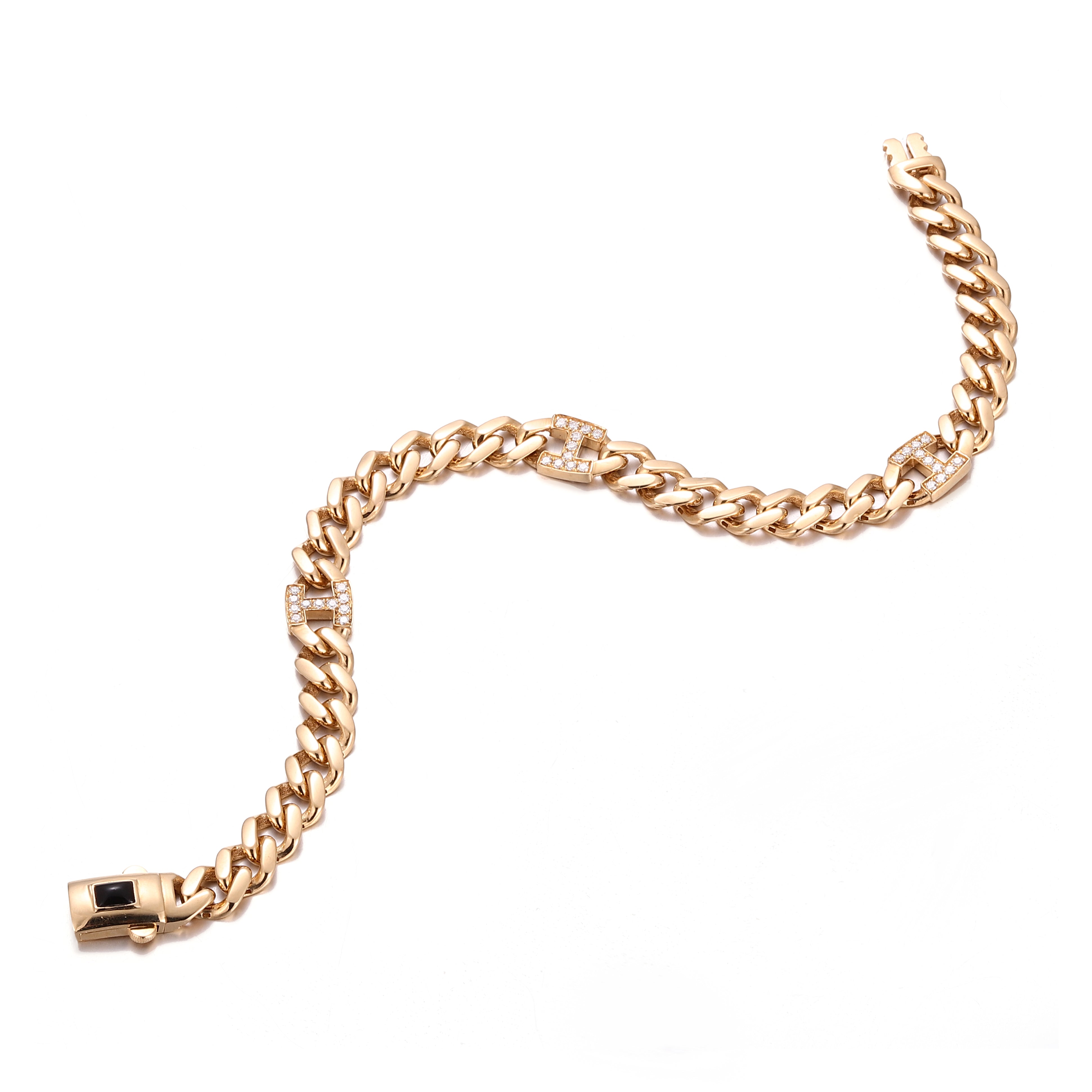 Monaco Lab Diamond Link H-Bracelet