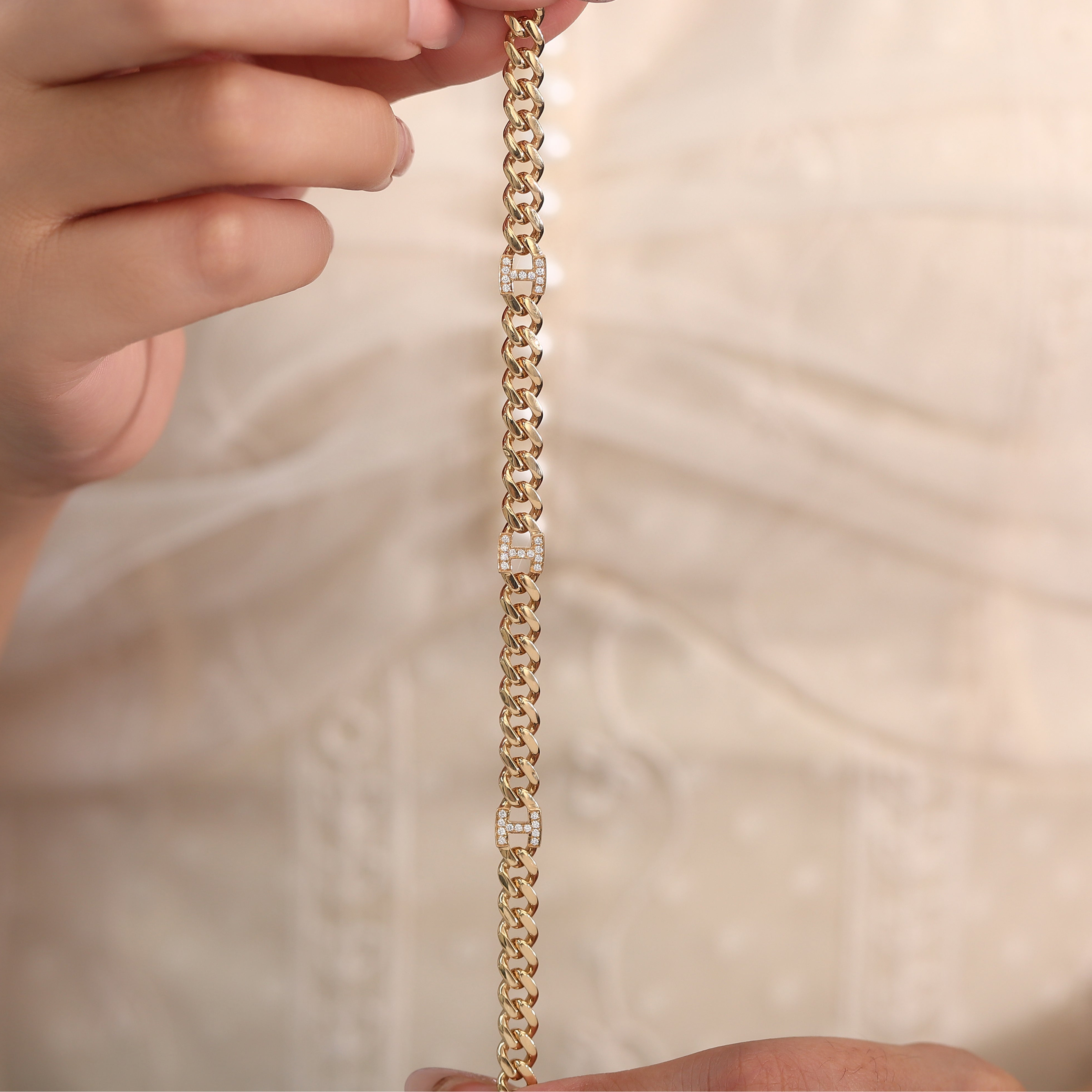 Monaco Lab Diamond Link H-Bracelet