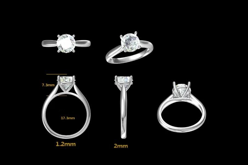2.03 Carat Lab Grown Diamond Solitaire Engagement Ring